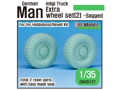 German Man Milgl Truck Extra 2ea Sagged Wheel Set 2 Continetal Hcs - zdjęcie 1