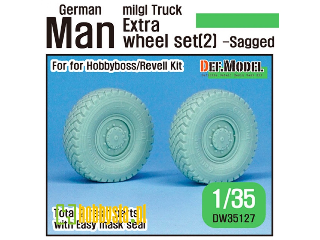 German Man Milgl Truck Extra 2ea Sagged Wheel Set 2 Continetal Hcs - zdjęcie 1