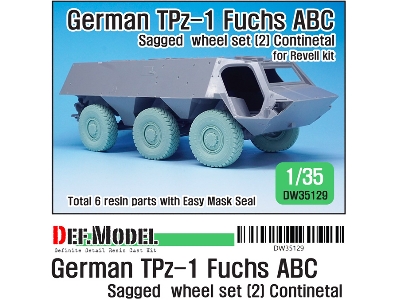 German Tpz-1 Fuchs Abc Sagged Wheel Set 2 Continetal Hcs - zdjęcie 1