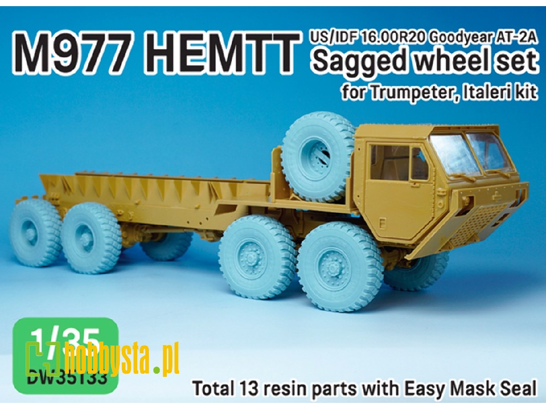 Us, Idf M977 Hemtt Truck Goodyear Sagged Wheel Set - zdjęcie 1 Us, Idf M977 Hemtt Truck Goodyear Sagged Wheel Set - zdjęcie 1