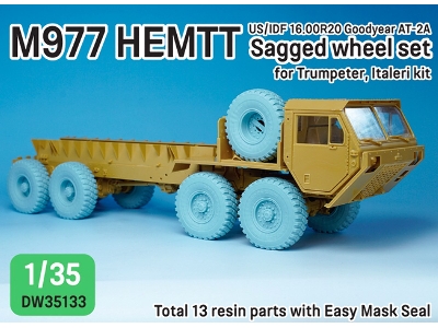 Us, Idf M977 Hemtt Truck Goodyear Sagged Wheel Set - zdjęcie 2