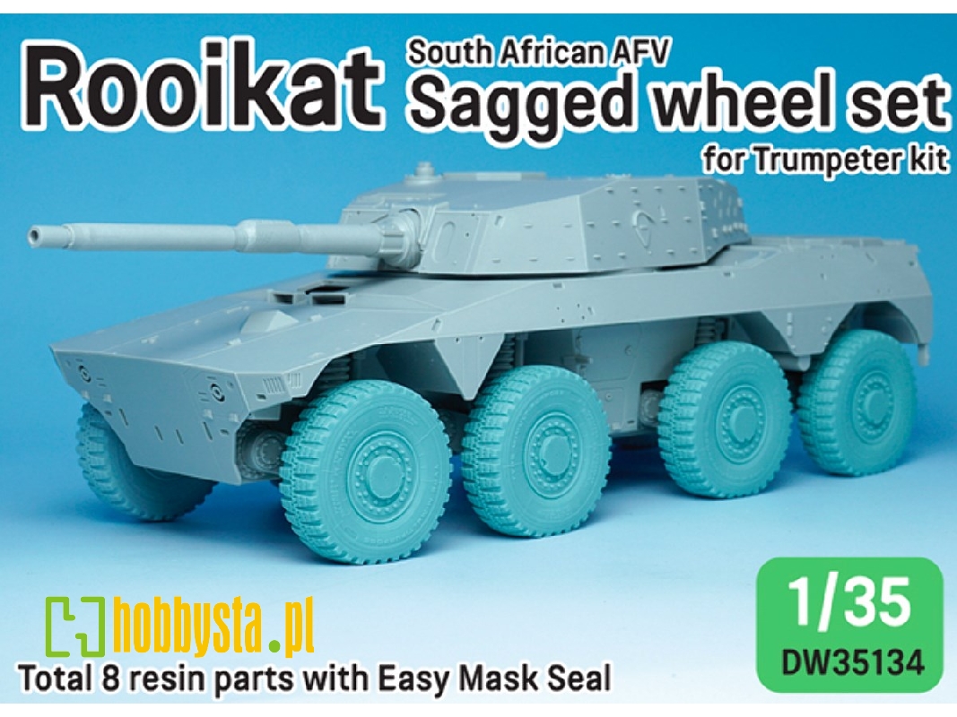 South African Rooikat Afv Sagged Wheel Set (For Trumpeter 1/35) - zdjęcie 1 South African Rooikat Afv Sagged Wheel Set (For Trumpeter 1/35) - zdjęcie 1