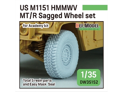Us M1151 Hmmwv Mt/R Sagged Wheel Set (For Academy M1151) - zdjęcie 1