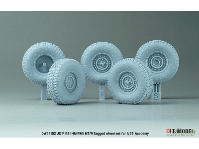 Us M1151 Hmmwv Mt/R Sagged Wheel Set (For Academy M1151) - zdjęcie 2