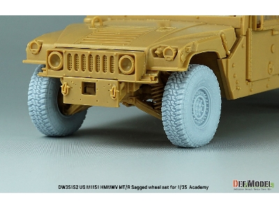 Us M1151 Hmmwv Mt/R Sagged Wheel Set (For Academy M1151) - zdjęcie 5