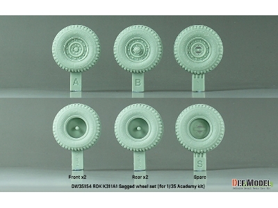 R.O.K K311a1 (Km450) - Sagged Wheel Set (For Academy) - zdjęcie 2