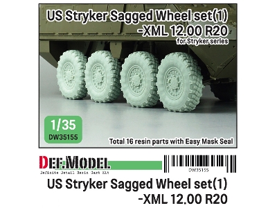 Us M1126 Stryker Xml Sagged Wheel Set 1 For Stryker Series - Retool Dw35010a - zdjęcie 1