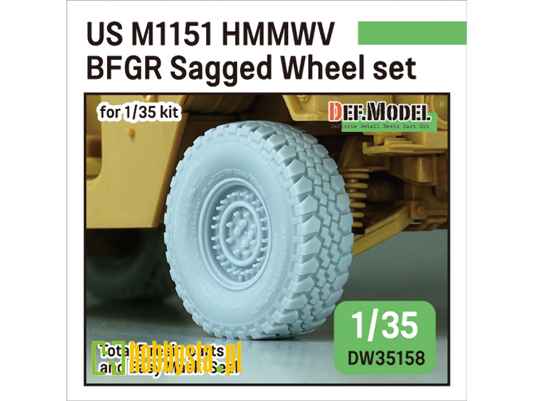 Us M1151 Hmmwv Bfgr - Sagged Wheel Set (Retooled Dw35032) - zdjęcie 1 Us M1151 Hmmwv Bfgr - Sagged Wheel Set (Retooled Dw35032) - zdjęcie 1