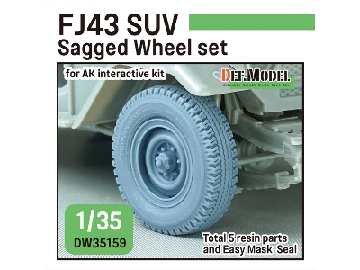 Fj43 Suv - Sagged Wheel Set (For Ak Interactive) - zdjęcie 1