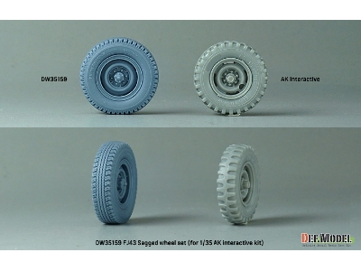 Fj43 Suv - Sagged Wheel Set (For Ak Interactive) - zdjęcie 11