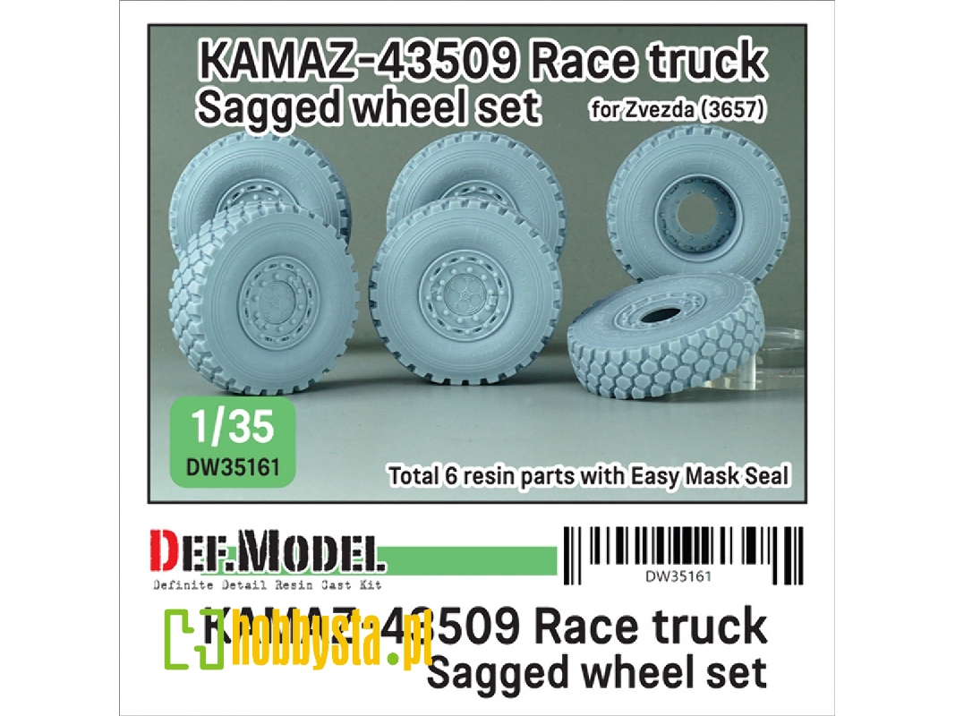 Kamaz-43509 Race Truck - Sagged Wheel Set (For Zvezda 3657) - zdjęcie 1
