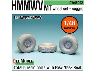 Hmmwv Mt Sagged Wheel Set (For Tamiya 1/48) - zdjęcie 1