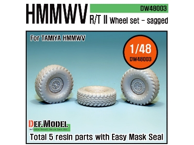 Hmmwv Rt/Ii Sagged Wheel Set (For Tamiya 1/48) - zdjęcie 1