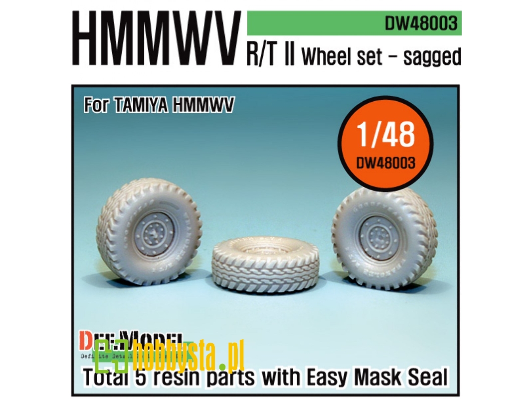 Hmmwv Rt/Ii Sagged Wheel Set (For Tamiya 1/48) - zdjęcie 1