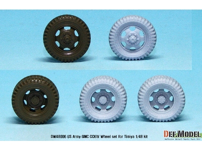 Us Army Gmc Cckw Wheel Set (For Tamiya 1/48) - zdjęcie 4