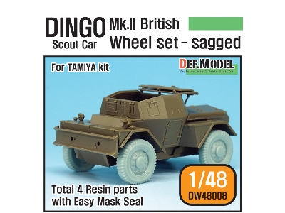 British Armored Scout Car Dingo Mk.Ii Wheel Set (For Tamiya 1/48) - zdjęcie 1