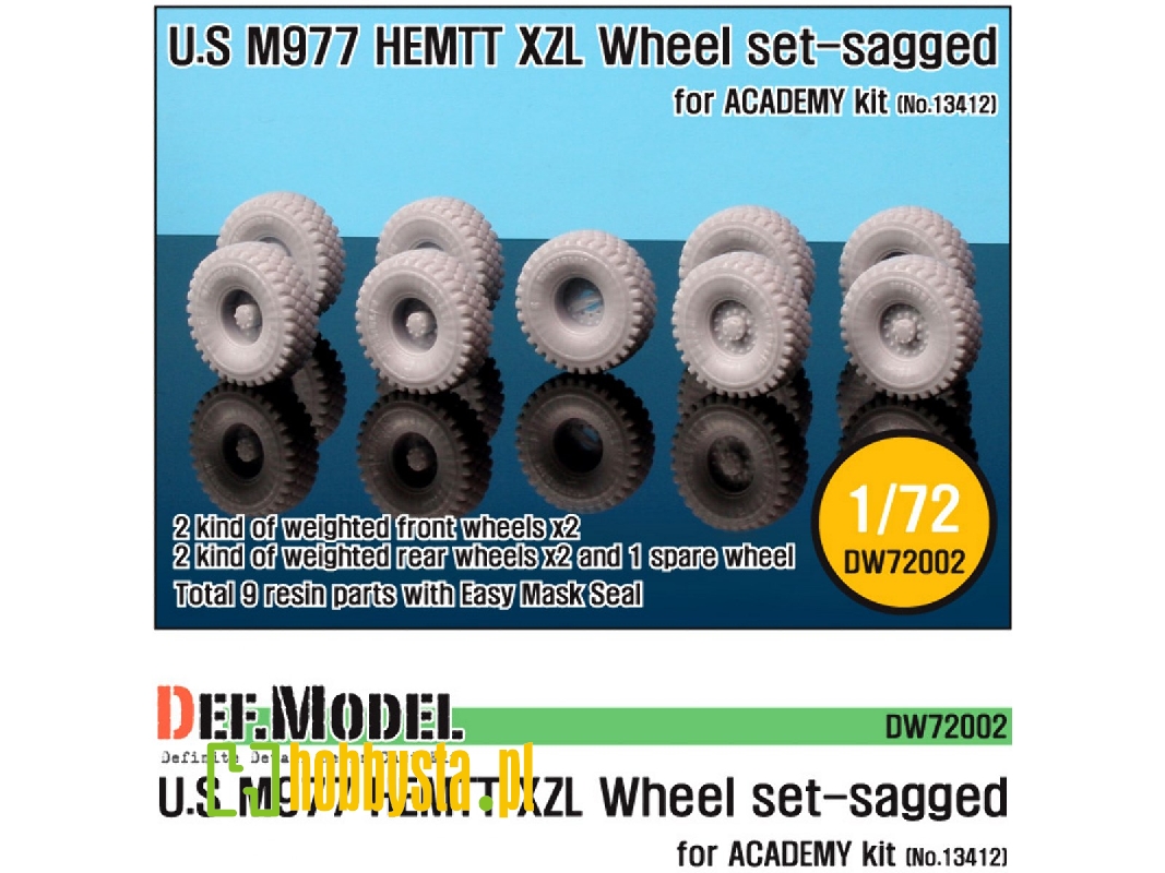 M977 Hemtt Xzl Sagged Wheel Set (For Academy 1/72) - zdjęcie 1 M977 Hemtt Xzl Sagged Wheel Set (For Academy 1/72) - zdjęcie 1