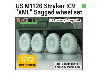 Us M1126 Stryker Icv Xml - Sagged Wheel Set (For Academy/Dragon) - zdjęcie 1