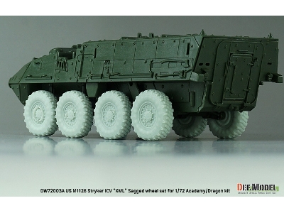 Us M1126 Stryker Icv Xml - Sagged Wheel Set (For Academy/Dragon) - zdjęcie 7