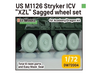 Us M1126 Stryker Icv Xzl - Sagged Wheel Set (For Academy/Dragon) - zdjęcie 1