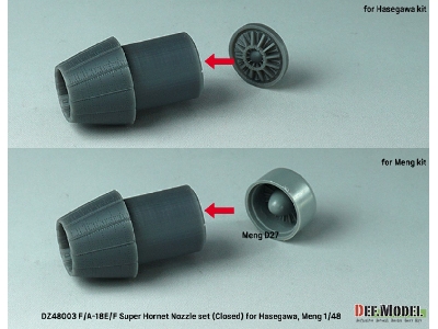F/A-18e/F Super Hornet Nozzle Set - Closed - zdjęcie 9