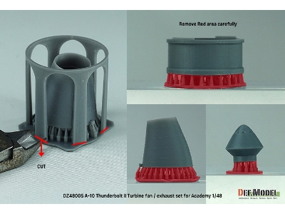 A-10 Thunderbolt Ii Turbine Fan / Exhaust Nozzle Set (For Academy) - zdjęcie 5