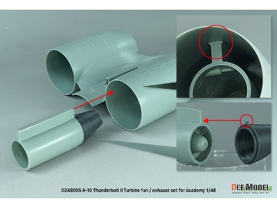 A-10 Thunderbolt Ii Turbine Fan / Exhaust Nozzle Set (For Academy) - zdjęcie 7