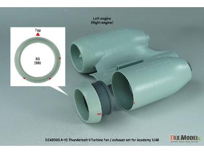 A-10 Thunderbolt Ii Turbine Fan / Exhaust Nozzle Set (For Academy) - zdjęcie 8