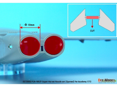 F/A-18e/F/G Super Hornet Exhaust Nozzle Set - Closed - zdjęcie 8