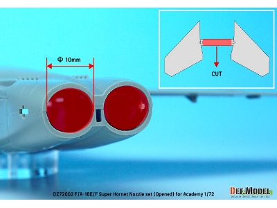 F/A-18e/F/G Super Hornet Exhaust Nozzle Set - Opened - zdjęcie 8