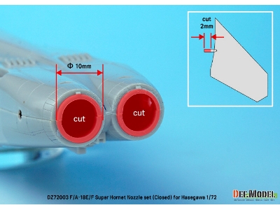 F/A-18e/F/G Super Hornet Exhaust Nozzle Set - Closed - zdjęcie 8