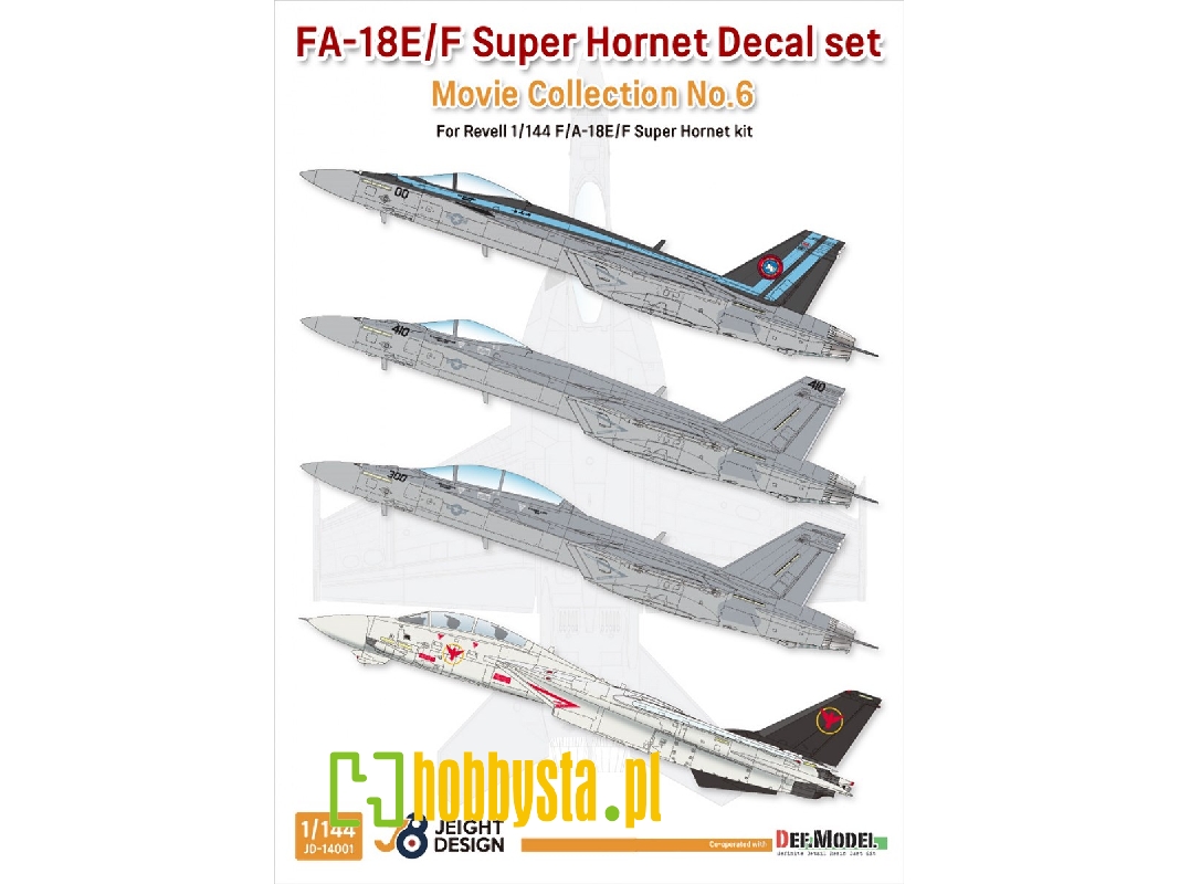 F/A-18e/F Super Hornet Decal Set - Movie Collection No.6 (For Revell F-18e/F) - zdjęcie 1