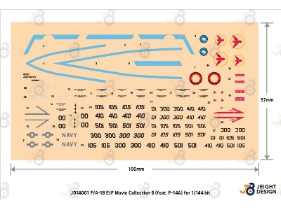 F/A-18e/F Super Hornet Decal Set - Movie Collection No.6 (For Revell F-18e/F) - zdjęcie 2