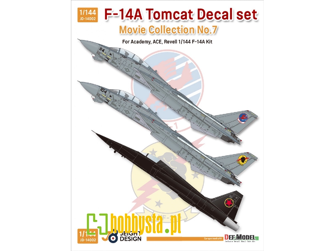 F-14a Tomcat Decal Set - Movie Collection No.7 (For Revell, Ace Corp. Academy Kit) - zdjęcie 1 F-14a Tomcat Decal Set - Movie Collection No.7 (For Revell, Ace Corp. Academy Kit) - zdjęcie 1