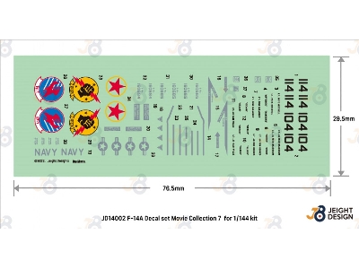 F-14a Tomcat Decal Set - Movie Collection No.7 (For Revell, Ace Corp. Academy Kit) - zdjęcie 2