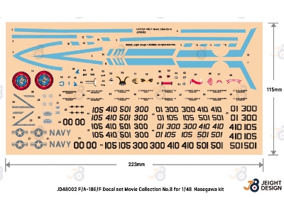 F/A-18e/F Super Hornet Decal Set - Movie Collection No.8 - zdjęcie 2