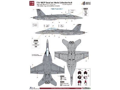 F/A-18e/F Super Hornet Decal Set - Movie Collection No.8 - zdjęcie 9
