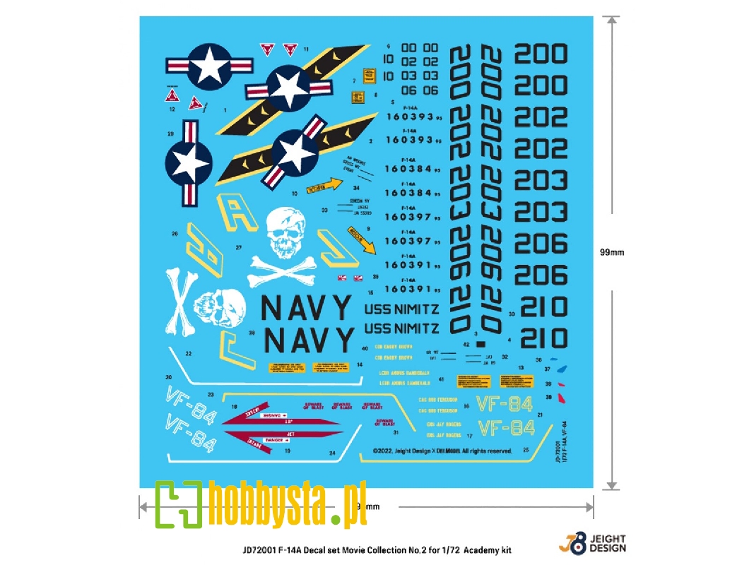 F-14a Decal Set Movie Collection No.2 Jolly Rogers 1978 - zdjęcie 1 F-14a Decal Set Movie Collection No.2 Jolly Rogers 1978 - zdjęcie 1