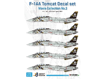 F-14a Decal Set Movie Collection No.2 Jolly Rogers 1978 - zdjęcie 2