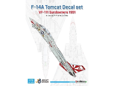 F-14a Vf-111 Sundowners 1991 Decal Set - zdjęcie 2