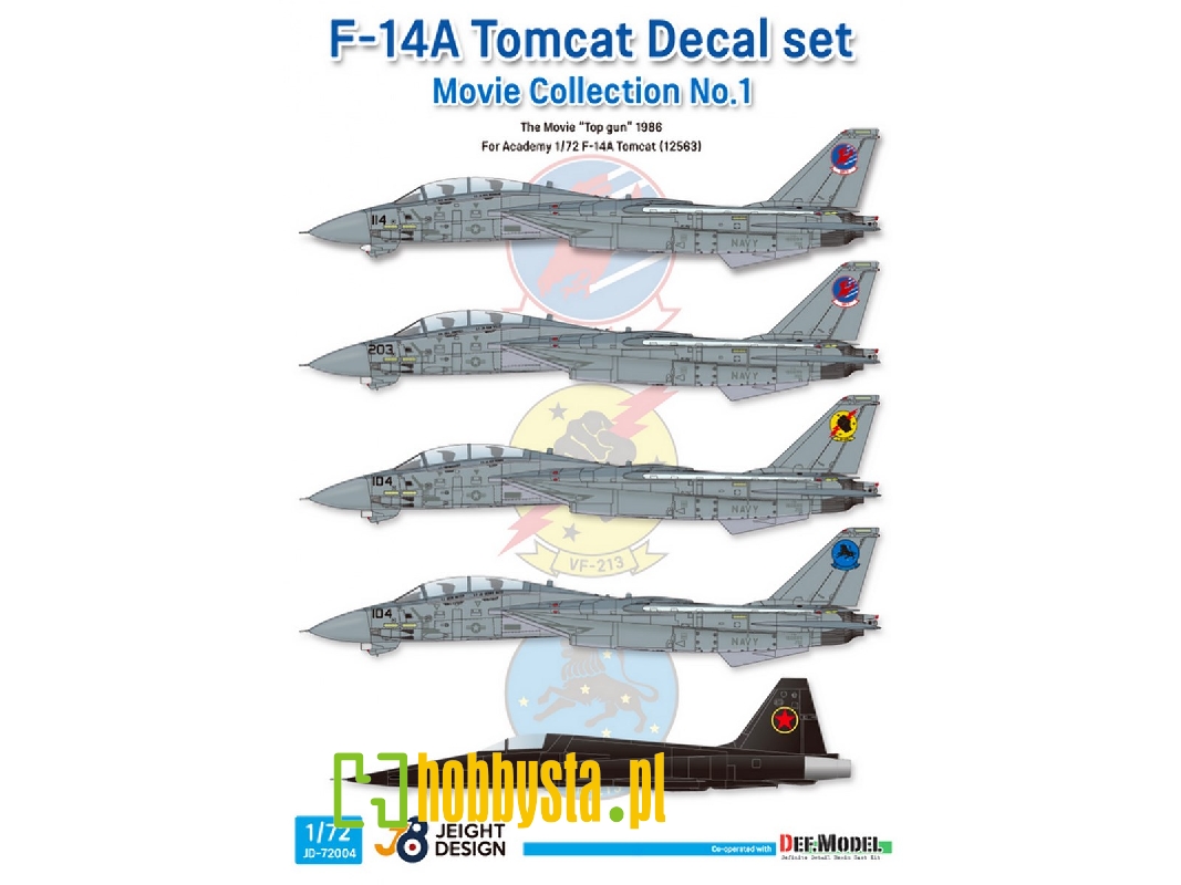 F-14 Decal Set Movie Collection No.1 - zdjęcie 1 F-14 Decal Set Movie Collection No.1 - zdjęcie 1