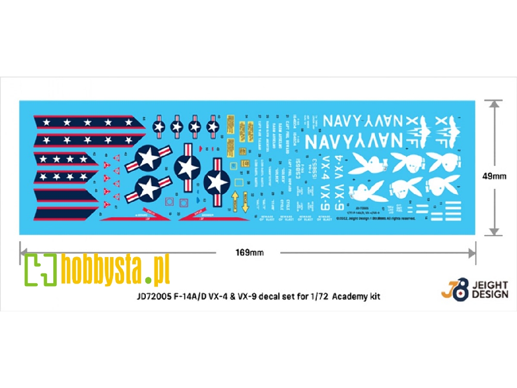 F-14a/D Vx-4 & Vx-9 Decal Set - zdjęcie 1 F-14a/D Vx-4 & Vx-9 Decal Set - zdjęcie 1