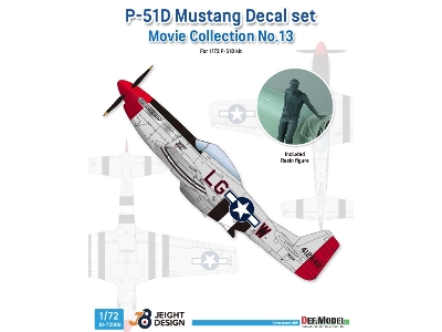 P-51d Mustang Decal Set W/ 1 Figure Movie Collection No.13 - Maverick - zdjęcie 1