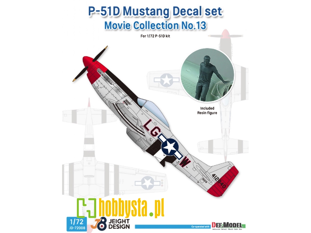 P-51d Mustang Decal Set W/ 1 Figure Movie Collection No.13 - Maverick - zdjęcie 1