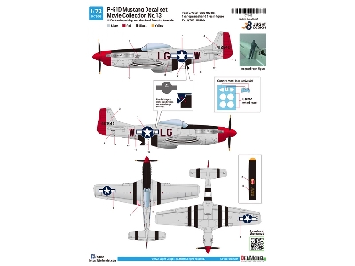 P-51d Mustang Decal Set W/ 1 Figure Movie Collection No.13 - Maverick - zdjęcie 6