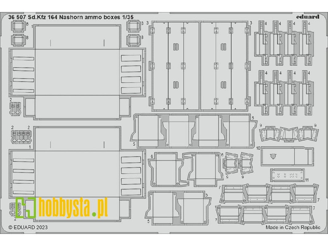 Sd. Kfz.  164 Nashorn ammo boxes 1/35 - BORDER MODEL - zdjęcie 1