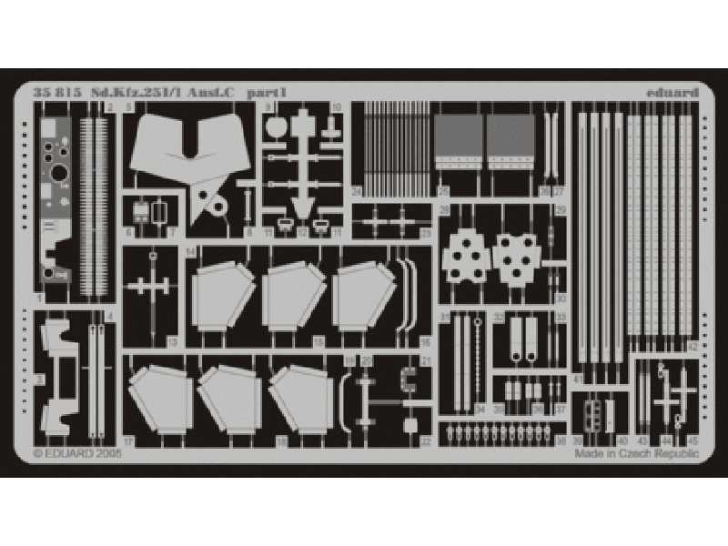 Sd. Kfz.251/1 Ausf. C 1/35 - Afv Club - blaszki - zdjęcie 1 Sd. Kfz.251/1 Ausf. C 1/35 - Afv Club - blaszki - zdjęcie 1