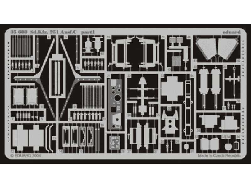 Sd. Kfz.251/1 Ausf. C 1/35 - Dragon - blaszki - zdjęcie 1 Sd. Kfz.251/1 Ausf. C 1/35 - Dragon - blaszki - zdjęcie 1