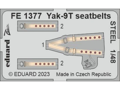 Yak-9T seatbelts STEEL 1/48 - ZVEZDA - zdjęcie 1