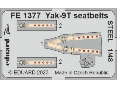 Yak-9T seatbelts STEEL 1/48 - ZVEZDA - zdjęcie 1